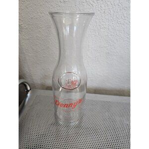 Denny's Minute Maid Juice Carafe Glass Advertising Pitcher Jug 1 Litre Vintage
